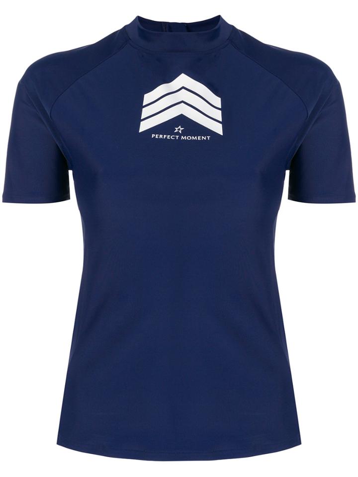 Perfect Moment Chevron Rash Guard - Blue