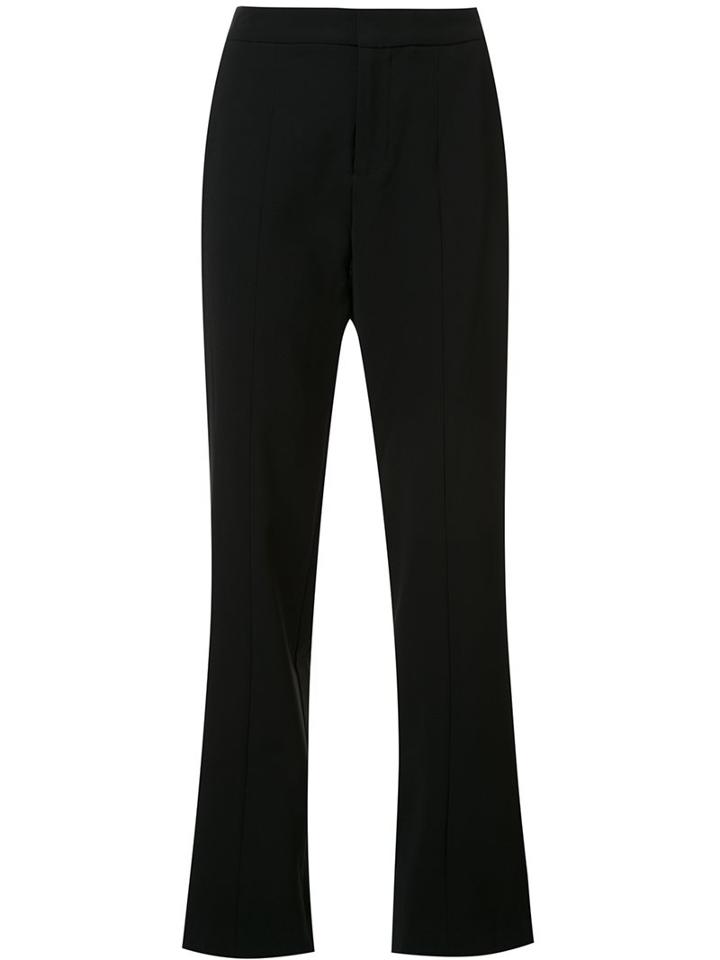 Josie Natori Straight Tailored Trousers, Women's, Size: 10, Black, Polyester/polyurethane