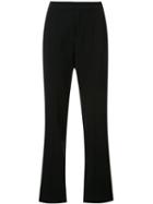Josie Natori Straight Tailored Trousers, Women's, Size: 10, Black, Polyester/polyurethane