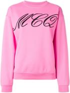 Mcq Alexander Mcqueen Tattoo Print Sweatshirt, Women's, Size: Medium, Pink/purple, Polyester