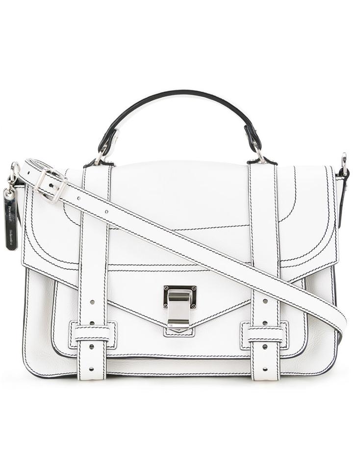 Proenza Schouler - 'ps1+' Bag - Women - Calf Leather - One Size, Women's, White, Calf Leather