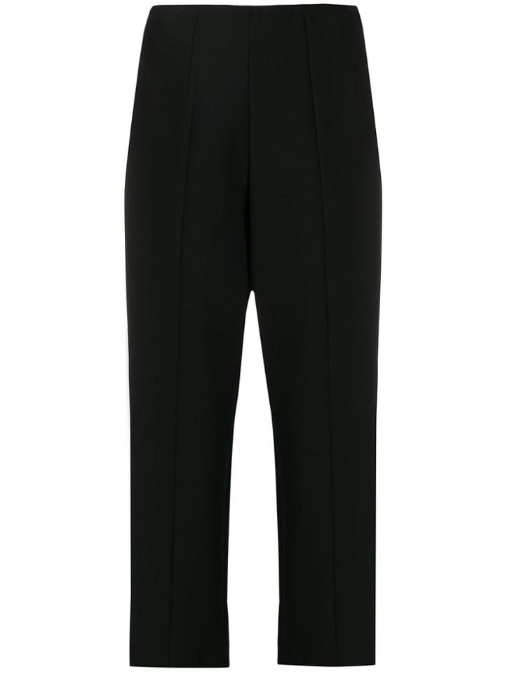 Courrèges Straight Cropped Trousers - Black