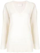 Dion Lee Corrugated Pleat Jumper - White
