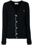 Maison Kitsuné Logo Plaque Knitted Cardigan - Black