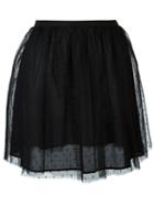 Red Valentino Tulle Mini Skirt, Women's, Size: 42, Black, Cotton/polyamide