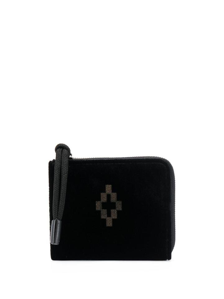 Marcelo Burlon County Of Milan Cross Velvet Wallet Black Black