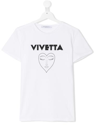 Vivetta Kids Logo Print T-shirt - White