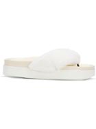 Natasha Zinko Fuzzy Flip Flops - White