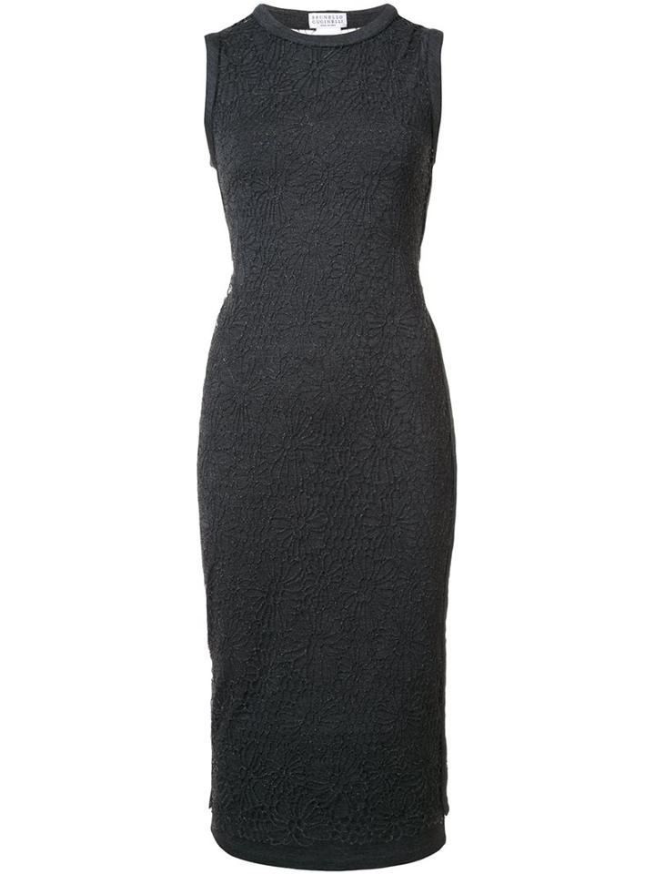 Brunello Cucinelli Flower Knit Layer Dress