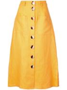 Nicholas Front Button Skirt - Orange