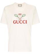 Gucci Embroidered Tennis Logo T-shirt - White