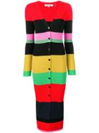 Diane Von Furstenberg Striped Knit Dress - Black