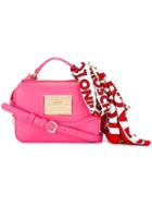 Love Moschino Scarf Detail Tote, Women's, Pink/purple, Leather