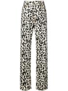 Eytys Leopard Print Trousers - White