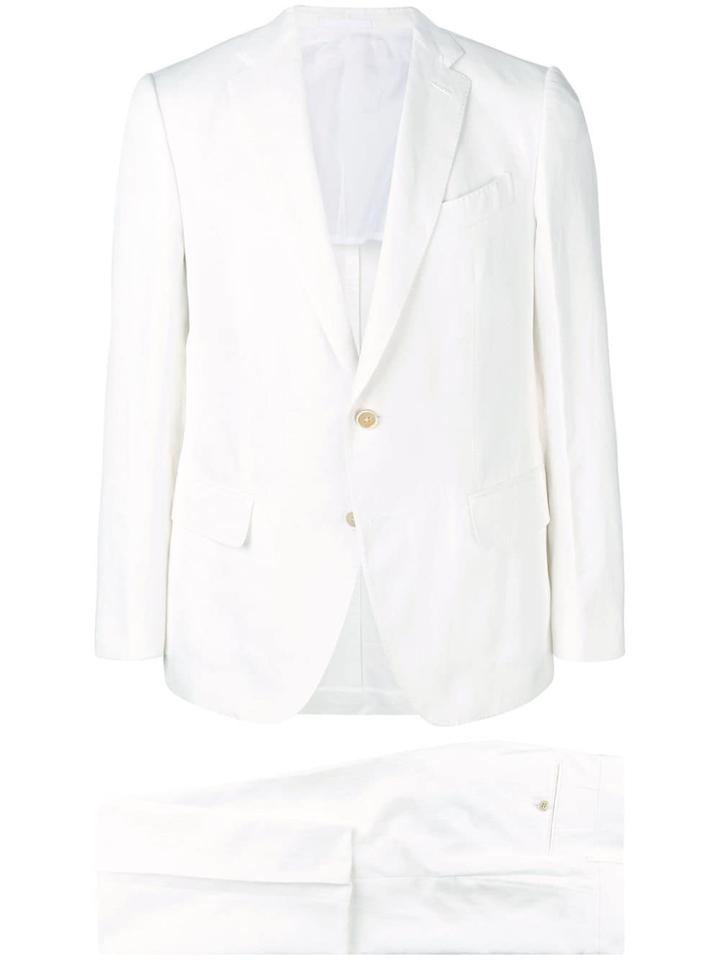 Caruso Single Breasted Two-pice Suit - White