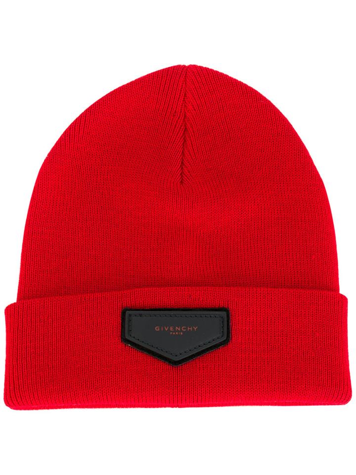 Givenchy - Logo Beanie - Men - Acrylic/wool - One Size, Red, Acrylic/wool