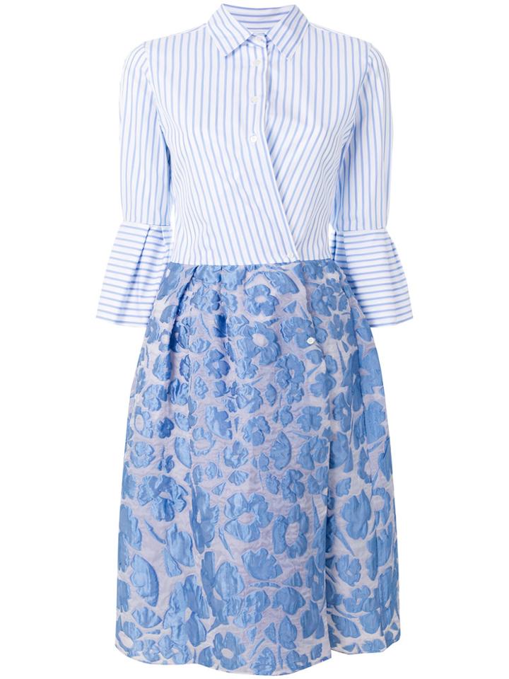 Sara Roka Flared Midi Dress - White