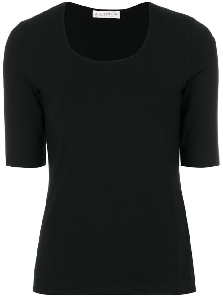 Le Tricot Perugia Short Sleeve T-shirt - Black