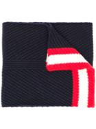 Chinti & Parker Contrasting Edges Scarf - Blue