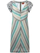 Missoni V-neck Knitted Dress, Women's, Size: 42, Nylon/viscose