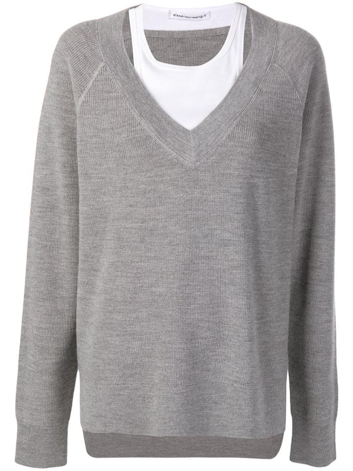 Alexander Wang Layered Tank Top Jumper - Grey