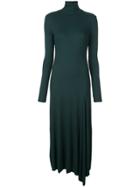 Kamperett Ribbed Design Dress - Green