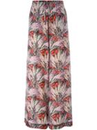 Valentino Floral Wide Leg Trousers, Women's, Size: Medium, Silk