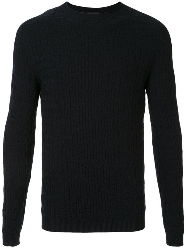 Giorgio Armani Croc Jacquard Jumper - Black