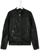 Diesel Kids Teen Faux Leather Jacket - Black