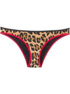 Dsquared2 Beachwear Leopard Print Bikini Bottom, Women's, Size: 40, Nude/neutrals, Polyamide/spandex/elastane