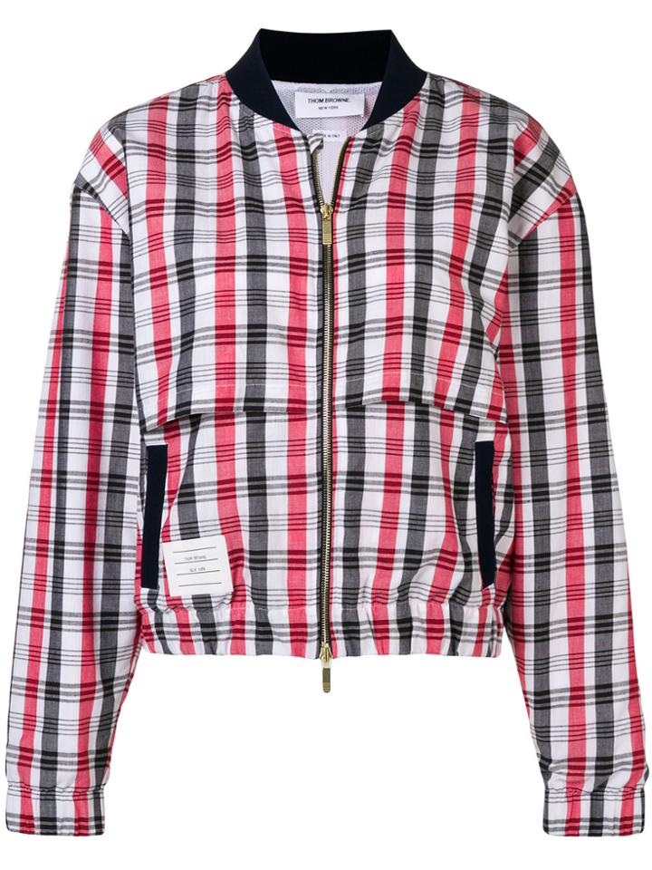 Thom Browne Check Print Bomber Jacket - Multicolour