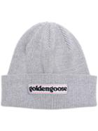 Golden Goose Logo Beanie Hat - Grey