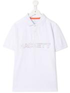 Hackett Kids Teen Multicoloured Logo Polo Shirt - White