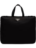 Prada Large Padded Tote Bag - Black