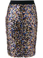 Roseanna Sequin Pencil Skirt - Multicolour