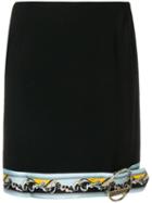 Emilio Pucci Contrast Hemline Mini Skirt - Black