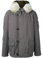 Yves Salomon Homme 'lining' Parka Coat, Men's, Size: 50, Grey, Cotton/rabbit Fur/polyester/coyote Fur