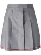 Thom Browne Pleated A-line Skirt, Women's, Size: 42, Grey, Wool/silk