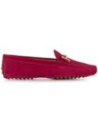 Tod's Suede Gommini T Loafers - Pink