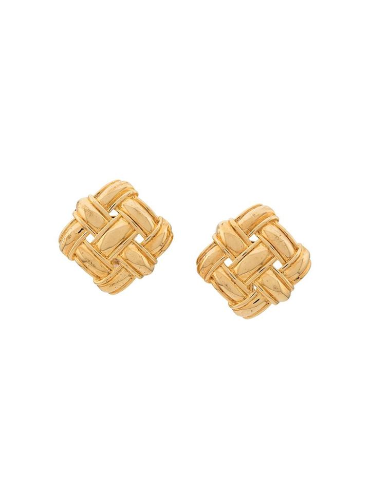 Susan Caplan Vintage 1980's Vintage Napier Epairarrings - Gold