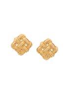 Susan Caplan Vintage 1980's Vintage Napier Epairarrings - Gold