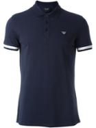 Armani Jeans Embroidered Logo Polo Shirt, Men's, Size: S, Blue, Cotton/spandex/elastane