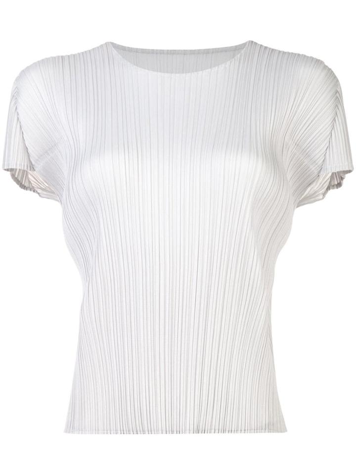 Pleats Please By Issey Miyake Pleated T-shirt - Grey