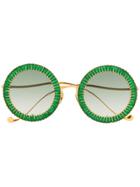 Anna Karin Karlsson Crystal Embellished Sunglasses - Gold