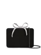 Oscar De La Renta Crystal Bow Clutch - Black
