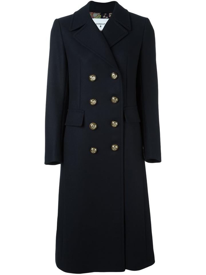 Dondup 'pamily Cappotto' Coat, Women's, Size: 44, Blue, Polyester/acetate/viscose/virgin Wool