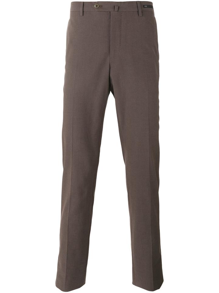 Pt01 Slim-fit Chinos, Men's, Size: 54, Brown, Cotton/spandex/elastane
