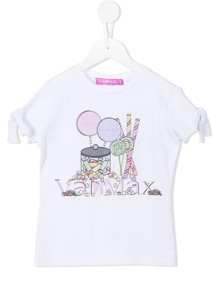 Valmax Kids - Printed T-shirt - Kids - Cotton/elastodiene - 5 Yrs, White