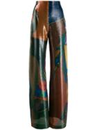 16arlington Printed Sequin Palazzo Pants - Green