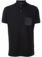 Versace Classic Polo Shirt, Men's, Size: M, Black, Cotton/leather